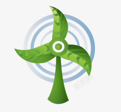 绿色环保图标环保绿色风扇图标高清图片