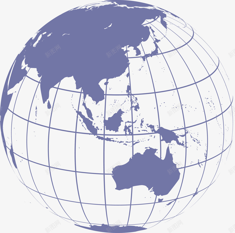 蓝色地球线条矢量图ai免抠素材_新图网 https://ixintu.com 卡通地球 地球 地球仪 地球图 手绘地球 点 点线地球 球 球体 矢量地球 线 矢量图