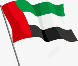 飘逸的阿联酋国旗素材
