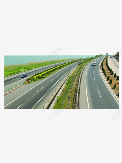 高速公路风景png免抠素材_新图网 https://ixintu.com 公路 绿色 风景