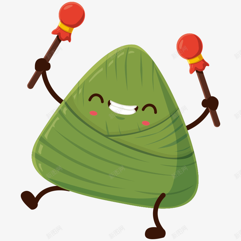 绿色纹理粽子食物元素png免抠素材_新图网 https://ixintu.com 创意 打鼓 端午节 粽子 纹理 绿色 节日 锤子 食物