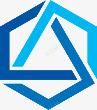蓝色科技公司logo装饰图案矢量图图标图标
