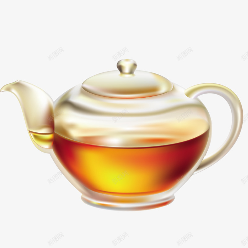 茶壶玻璃茶壶装饰png免抠素材_新图网 https://ixintu.com 玻璃 茶壶 装饰