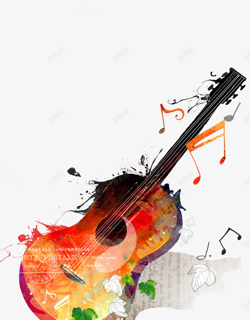 吉他与音乐psd免抠素材_新图网 https://ixintu.com PSD 乐器 吉他社海报