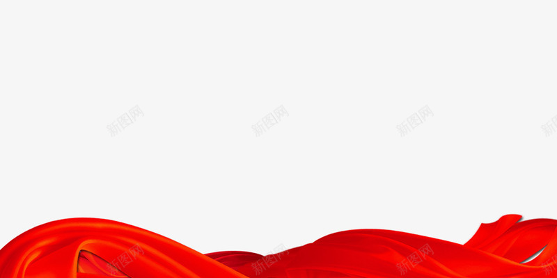 红色丝带png免抠素材_新图网 https://ixintu.com 丝带 丝绸 大气 新图网 波浪 漂浮 绸带