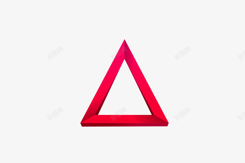 红色三角边框png免抠素材_新图网 https://ixintu.com 三角形框 三角装饰 装饰 设计 边框