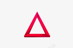红色三角边框素材
