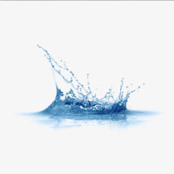 蓝色果汁水花泛起涟漪的水高清图片