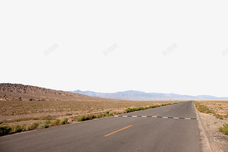 沙漠公路png免抠素材_新图网 https://ixintu.com 公路 戈壁 沙漠 风景素材 黄色