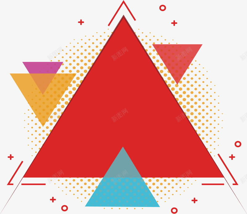 红色三角图案png免抠素材_新图网 https://ixintu.com 三角拼图 几何图形 校园艺术节 红色三角形