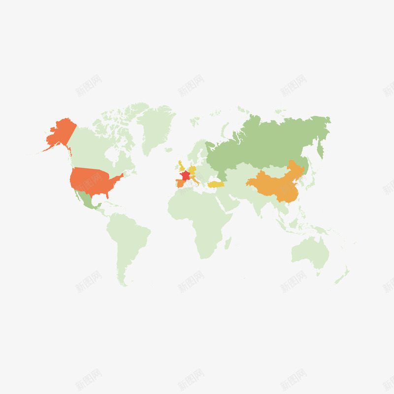 彩色商务地图png免抠素材_新图网 https://ixintu.com ppt 世界 分析 商务 地图 彩色 战略