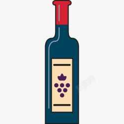 红葡萄酒瓶素材