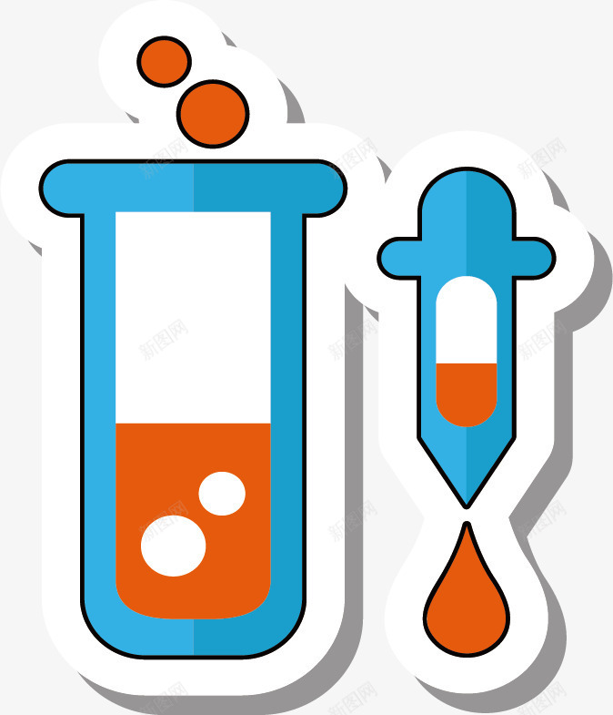 抽血化验png免抠素材_新图网 https://ixintu.com 化验 医疗 抽血 抽血工具 滴管 矢量免费图片 试管 贴纸
