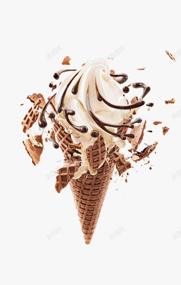 甜筒png免抠素材_新图网 https://ixintu.com 冰淇淋 巧克力 甜品 甜筒 美食