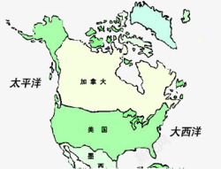 北美洲北美洲地图高清图片