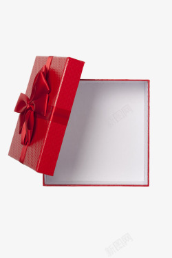 空白纸质包装盒红色纹理礼品盒高清图片