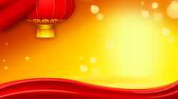 中秋节黄背景红灯笼素材