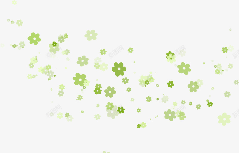 绿色创意复古卡通花卉形状png免抠素材_新图网 https://ixintu.com 创意 卡通 复古 形状 绿色 花卉