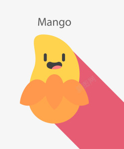 mango卡通扁平化芒果可爱矢量图高清图片
