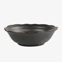 亚光黑磨砂陶瓷米饭碗素材