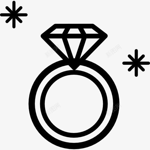 钻石戒指宝石的轮廓从顶视图图标png_新图网 https://ixintu.com coucou 宝石 形状 戒指 概述 珠宝 轮廓 钻石