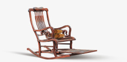 棕色座椅中国风木制棕色摇椅高清图片