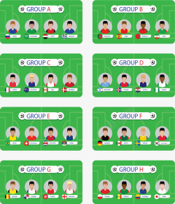 分组比赛足球世界杯小组赛矢量图图标高清图片