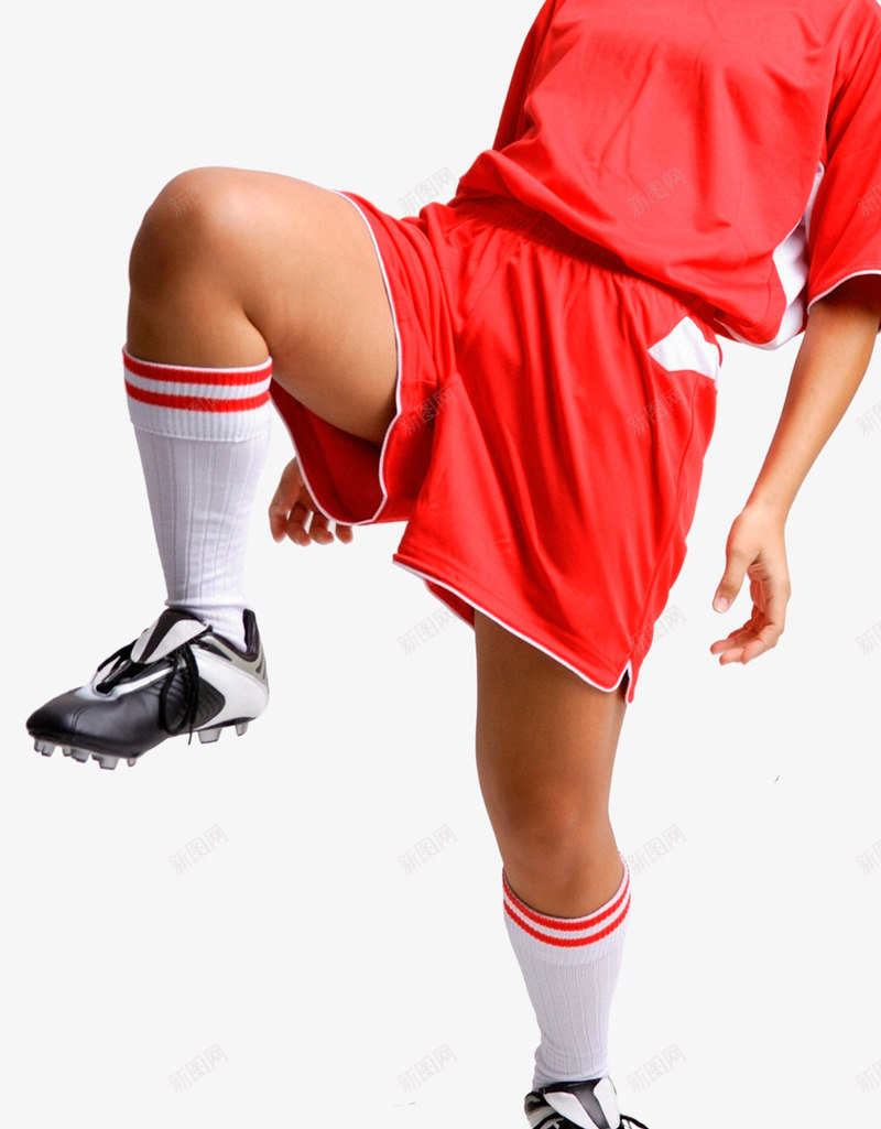 足球运动员png免抠素材_新图网 https://ixintu.com 红色 膝盖 足球运动员 钉鞋