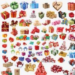 圣诞节元素3个礼品盒礼品盒生日礼物盒子高清图片