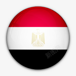 埃及国旗对世界标志图标png_新图网 https://ixintu.com Egypt flag of 国旗 埃及 对