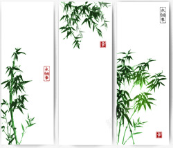 三张标签竹子标签高清图片