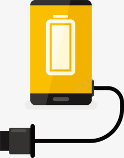 低电量手机充电充电器智能手机便捷充电矢量图高清图片