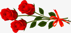 一束红色玫瑰花素材