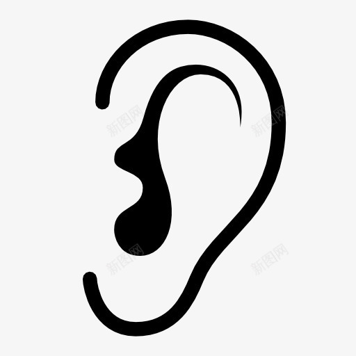 手绘耳朵主图图标png_新图网 https://ixintu.com 素材 耳朵