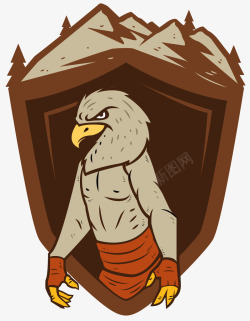 褐色的老鹰褐色卡通老鹰LOGO图标高清图片