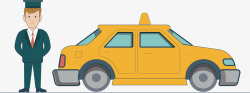 大型企业集团商务接待等候的出租车矢量图高清图片