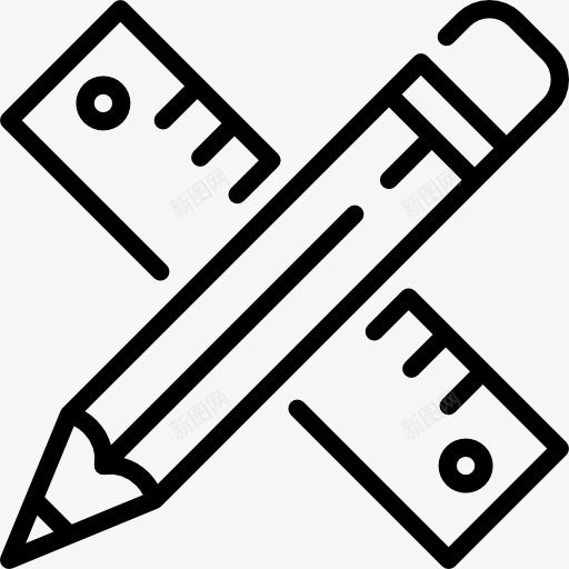 铅笔图标png_新图网 https://ixintu.com 尺子 工具 工具和用具 编辑 设置 铅笔