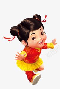 童女png免抠素材_新图网 https://ixintu.com 中国娃娃 卡通 春节 福 福娃 童子 童男童女 鞭炮