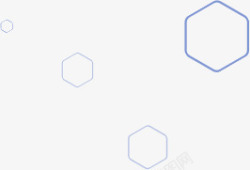 蓝色六边形几何图形素材
