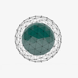 立体科技网状线条球体素材