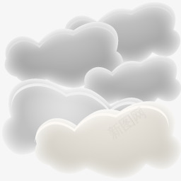 乌云天气预报图标图标