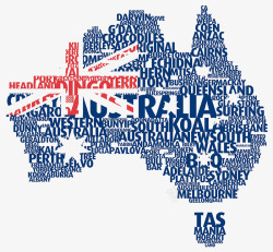 创意澳大利亚国旗排版素材