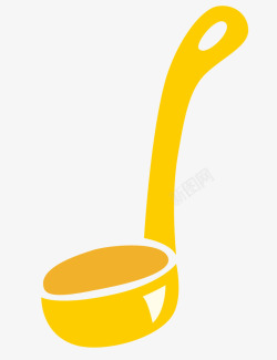 黄色的勺子素材