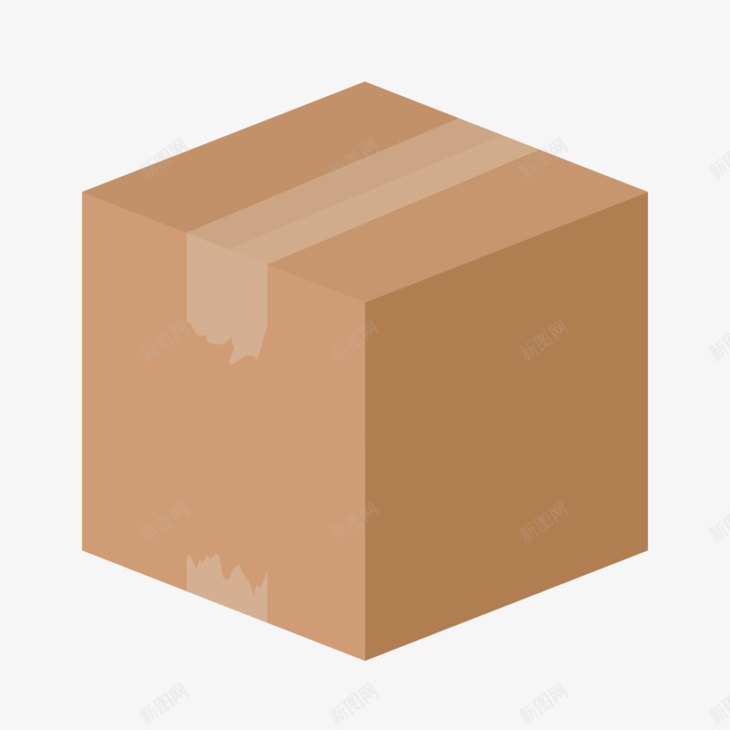 卡通手绘棕色盒子图矢量图eps免抠素材_新图网 https://ixintu.com 免抠图PNG 卡通 手绘 棕色 盒子 矢量图