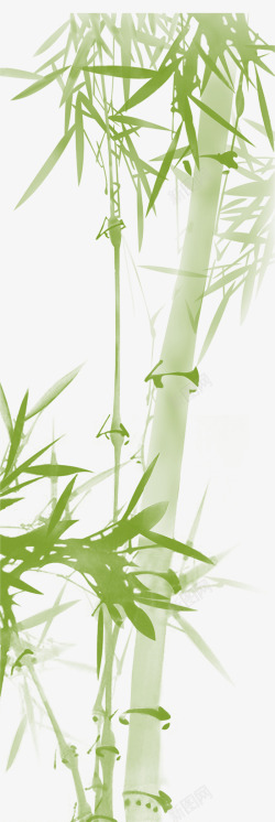 淡绿色的竹子素材