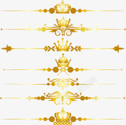 金色皇冠装饰分割线素材