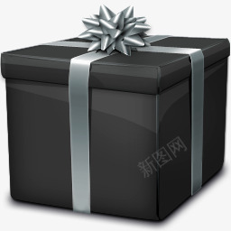 黑色的礼物盒子surpriseicons图标png_新图网 https://ixintu.com Black Gift box 盒子 礼物 黑色的