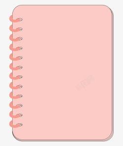 粉色笔记本文本框素材