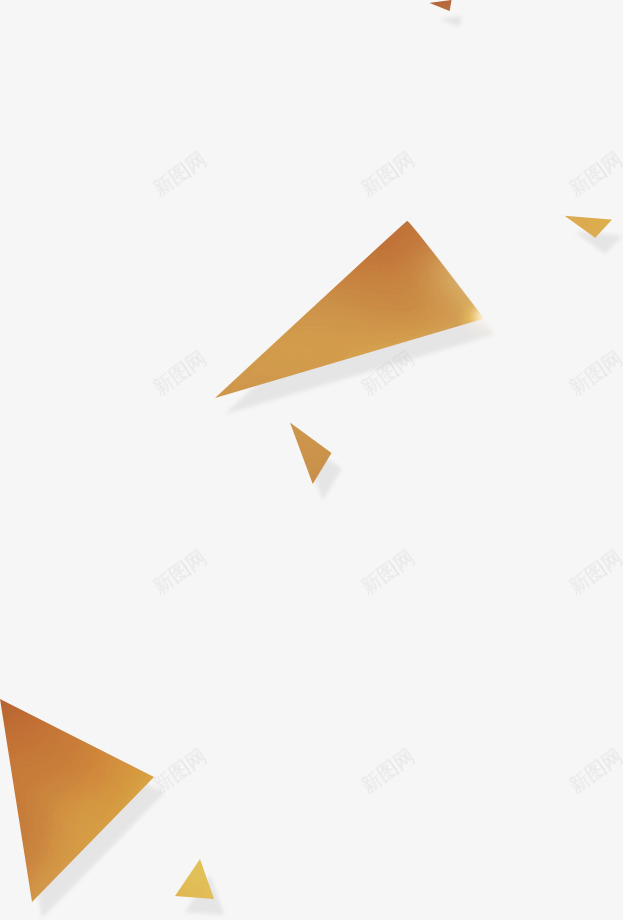 棕黄色几何体三角形漂浮png免抠素材_新图网 https://ixintu.com 三角形 几何体 棕黄色 漂浮