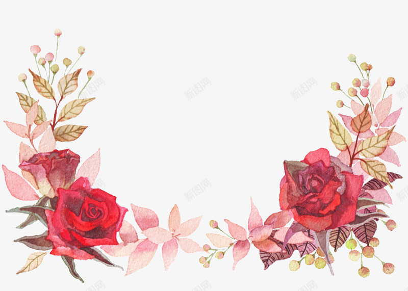 手绘红色玫瑰的png免抠素材_新图网 https://ixintu.com 分割线 手绘 手绘花 植物 玫瑰 玫瑰花 红色 题目